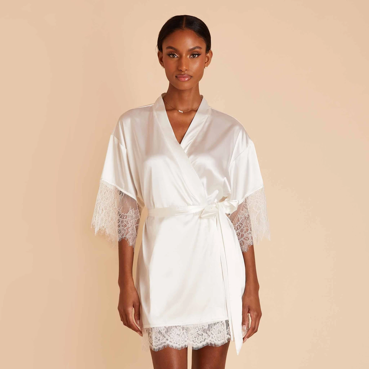 Betty Lace Robe - White 3 Betty Lace Robe - White