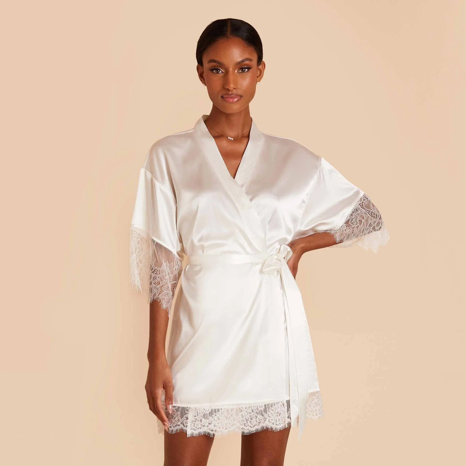 Betty Lace Robe - White 5 Betty Lace Robe - White - Image 3