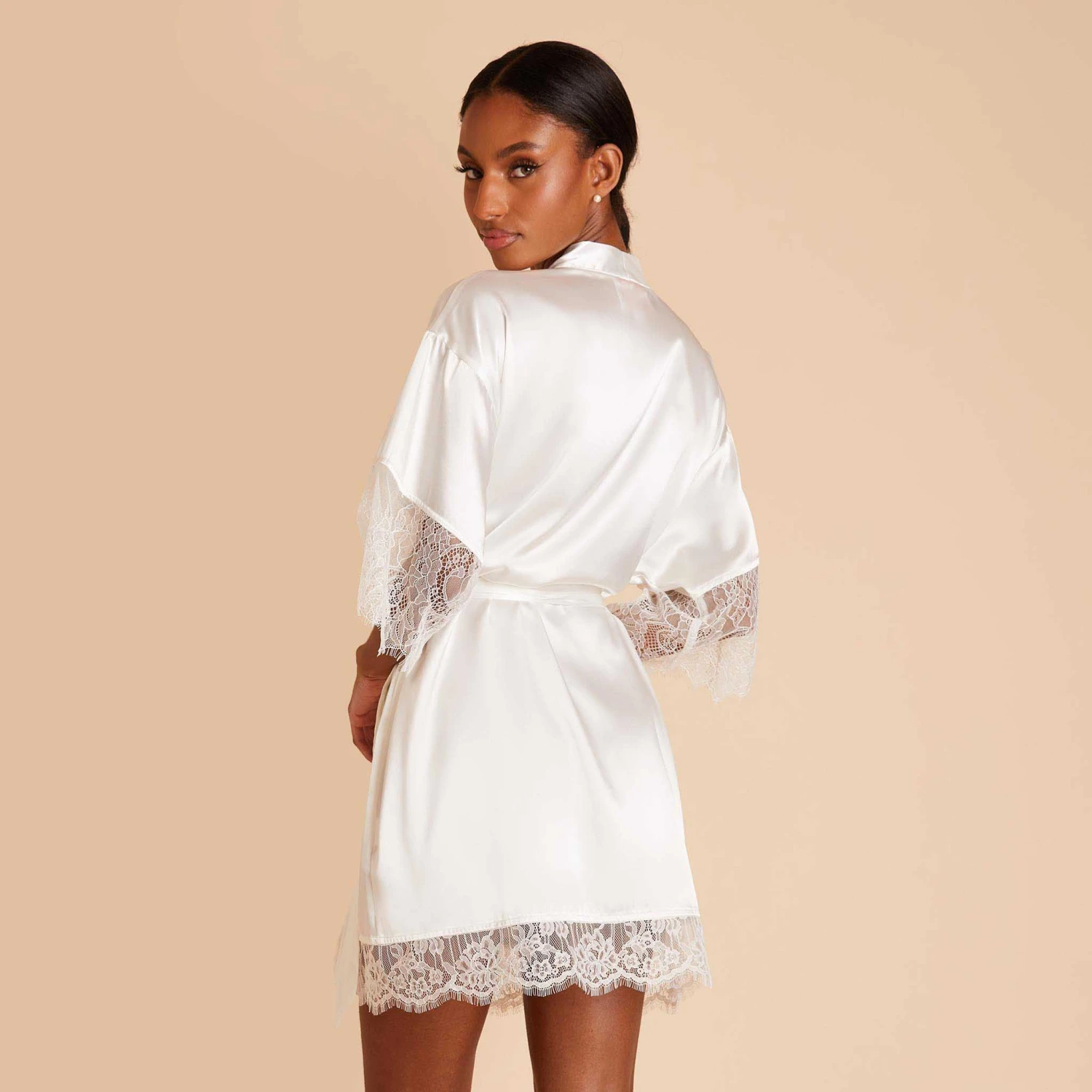 Betty Lace Robe - White 4 Betty Lace Robe - White - Image 2